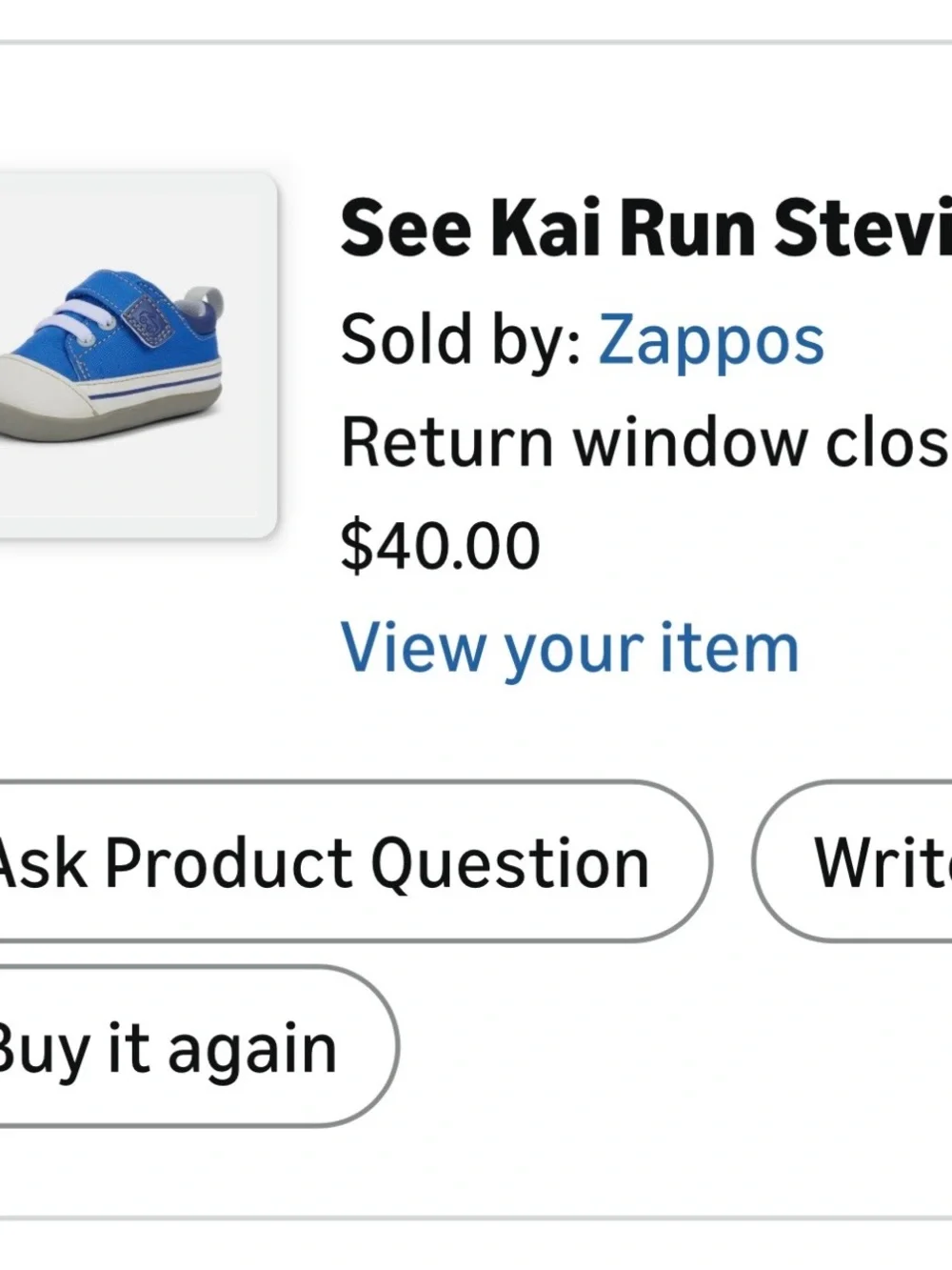 See Kai Run Royal Blue Canvas Velcro Toddler Sneakers